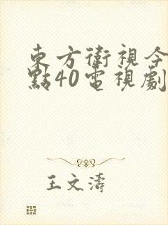 东方卫视今晚8点40电视剧