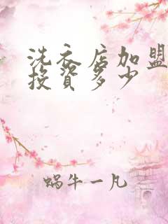 洗衣店加盟需要投资多少