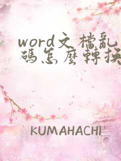 word文档乱码怎么转换成正常文字