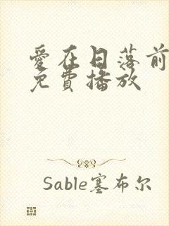 爱在日落前全集免费播放