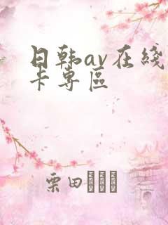 日韩av在线不卡专区