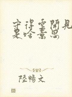 守得云开见月明是啥意思