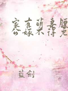 家有萌妻腹黑老公嫁不得免费阅读