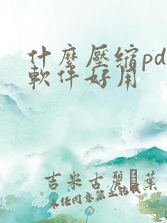 什么压缩pdf软件好用
