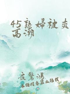 45熟妇被爽到高潮