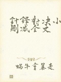 针锋对决小说未删减全文
