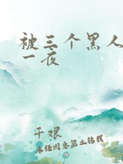 被三个黑人猛操一夜