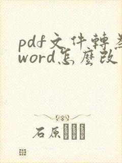 pdf文件转为word怎么改文字