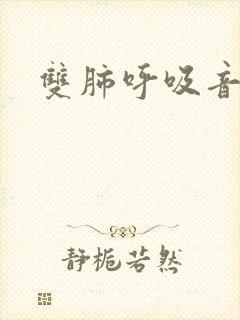 双肺呼吸音粗糙