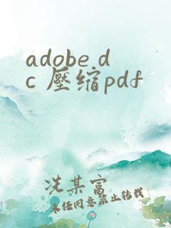 adobe dc 压缩pdf