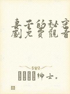 妻子的秘密电视剧免费观看全集完整版