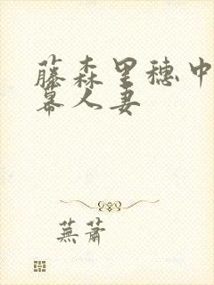 藤森里穗中文字幕人妻