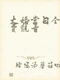 大婚当日全集免费观看