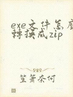 exe文件怎么转换成zip