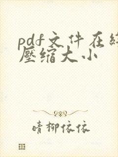 pdf文件在线压缩大小