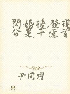 闪婚后,发现老公是千亿首富网络小说