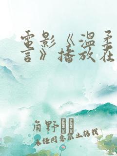 电影《温柔的谎言》播放在线观看