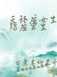 天秤座女生和摩羯座男生