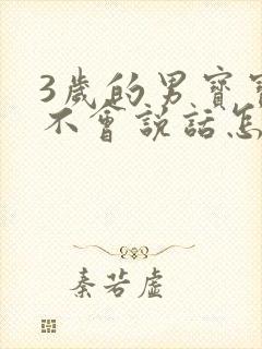 3岁的男宝宝还不会说话怎么办