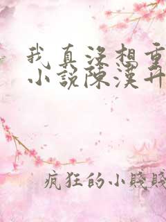 我真没想重生啊小说陈汉升