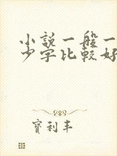 小说一般一章多少字比较好