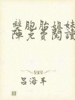 双胞胎姐妹齐上阵免费阅读小说最新
