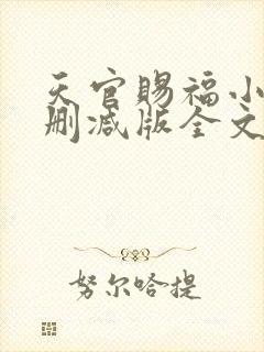 天官赐福小说无删减版全文