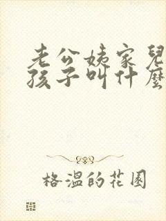 老公姨家儿子,孩子叫什么