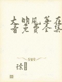 大明风华在线观看免费全集完整版