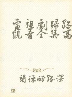 电视剧归路免费观看全集高清版下载