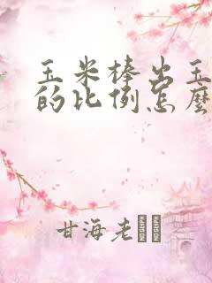 玉米棒出玉米粒的比例怎么算