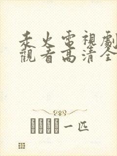 走火电视剧免费观看高清全集