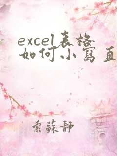 excel表格如何小写直接转换成大写