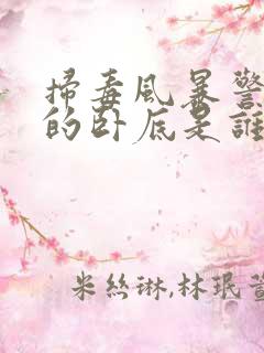 扫毒风暴警察里的卧底是谁