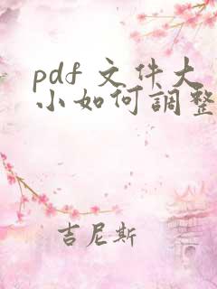pdf 文件大小如何调整
