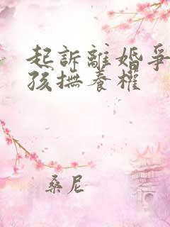 起诉离婚争取小孩抚养权