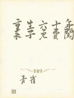 重生六十年代老来子免费阅读