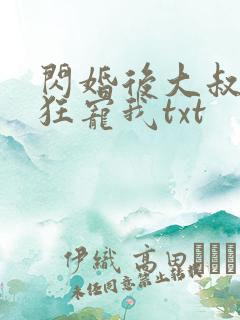 闪婚后大叔每天狂宠我txt
