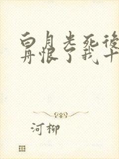 白月光死后江妄舟恨了我十年