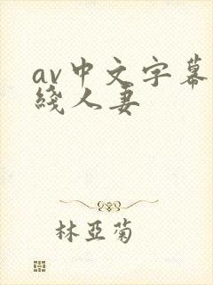 av中文字幕在线人妻