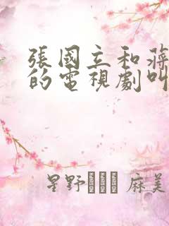 张国立和蒋欣演的电视剧叫什么名字