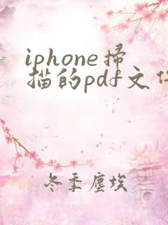 iphone扫描的pdf文件太大怎么办