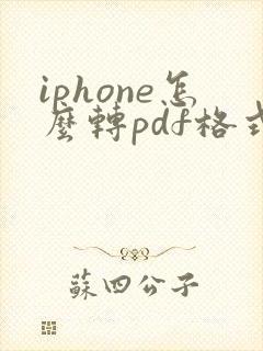 iphone怎么转pdf格式
