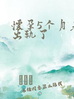 怀孕5个月老公出轨了