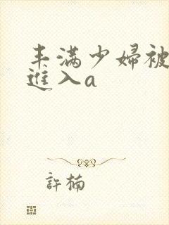 丰满少妇被猛烈进入a