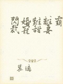 闪婚难离霸道总裁宠甜妻