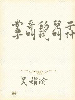 堂哥的儿子的儿子叫我叫什么