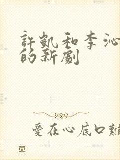 许凯和李沁合作的新剧