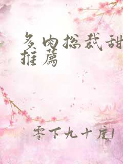 多肉总裁甜宠文推荐