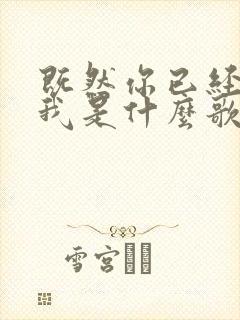 既然你已经不爱我是什么歌